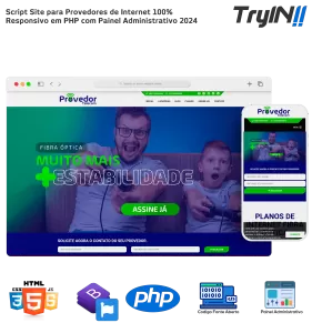 Script Site para Provedores de Internet 100% Responsivo em PHP com Painel Administrativo 2024