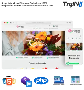 Script Loja Virtual Site para Floricultura 100% Responsivo em PHP com Painel Administrativo 2024