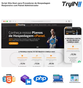 Script Site Host para Provedores de Hospedagem Responsivo com Painel Gerenciador de Conteúdo