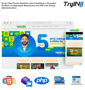 Script Site Pronto Eleições para Candidato a Vereador Prefeito ou Deputado Responsivo em PHP com Painel Administrativo