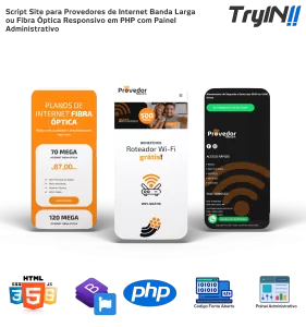 Script Site para Provedores de Internet Banda Larga ou Fibra Óptica Responsivo em PHP com Painel Administrativo