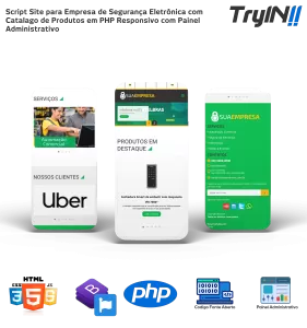 Script Site para Empresa de Segurança Eletrônica com Catalago de Produtos em PHP Responsivo com Painel Administrativo