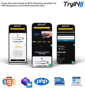 Script Site para Venda de IPTV Streaming de Vídeo em PHP Responsivo com Painel Administrativo